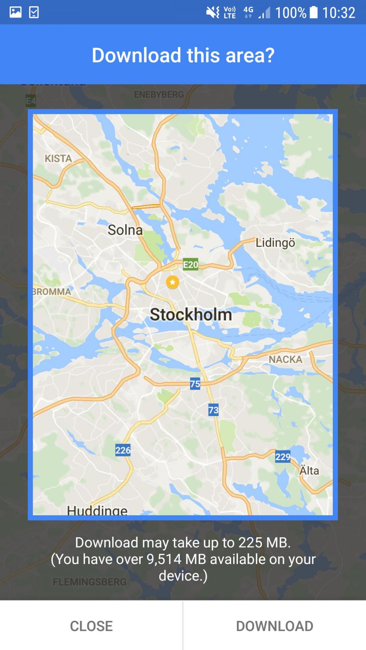 en mode hors connexion de la carte de Stockholm