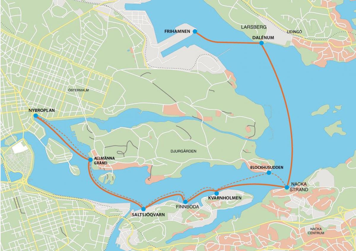 la carte de Stockholm frihamnen