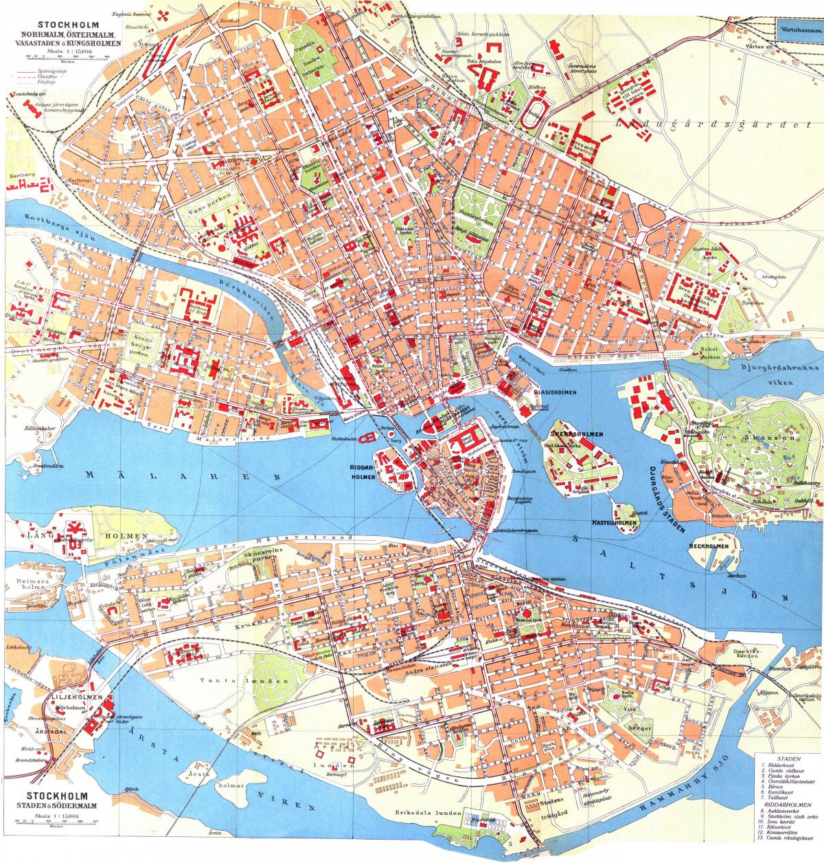 la carte de Stockholm kungsholmen