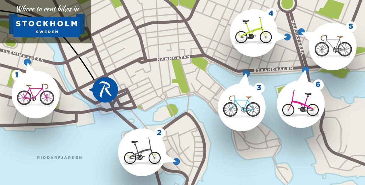 La ville de Stockholm de vélos à la carte