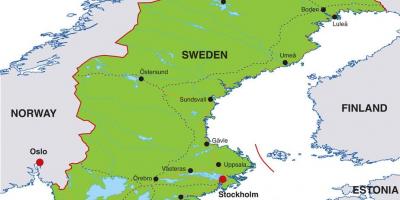 Capitale de la Suède carte