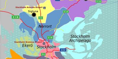 Carte du comté de Stockholm
