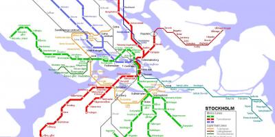 Carte de métro de Stockholm