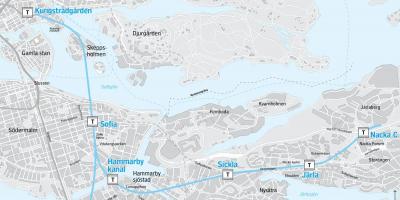 La carte de nacka Stockholm