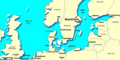 Stockholm carte de l'europe