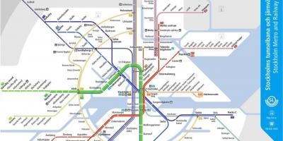 Plan des transports publics de Stockholm