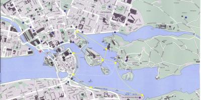 La carte de Stockholm centre