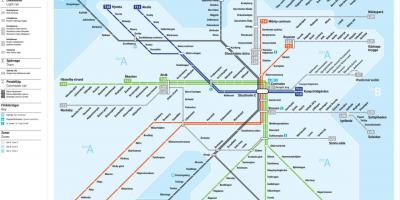 La carte de Stockholm de transit
