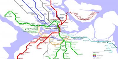Carte du métro de Stockholm, Suède