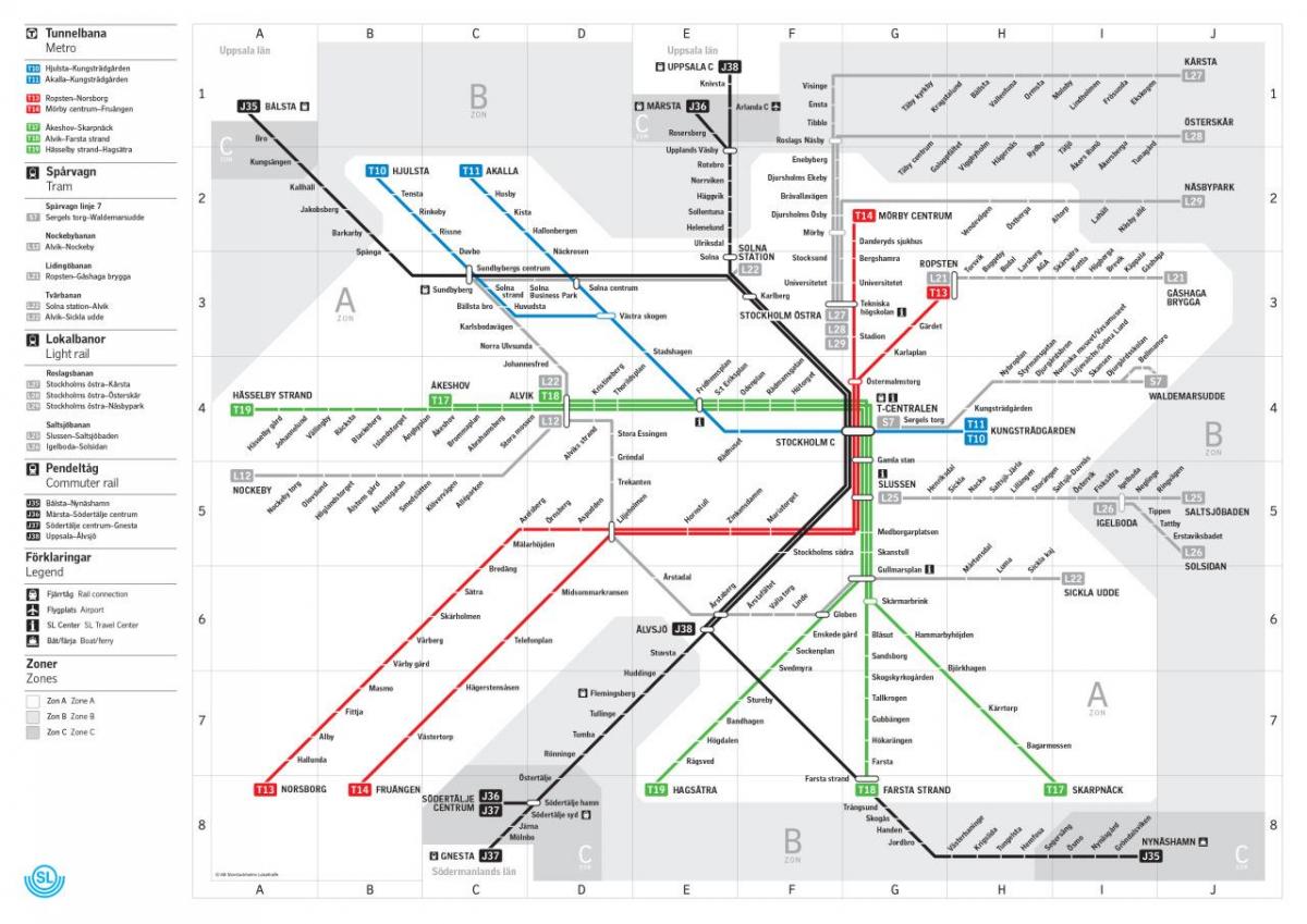carte de sl métro