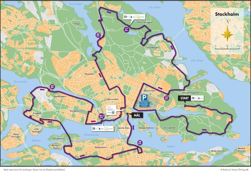 Stockholm vélo carte