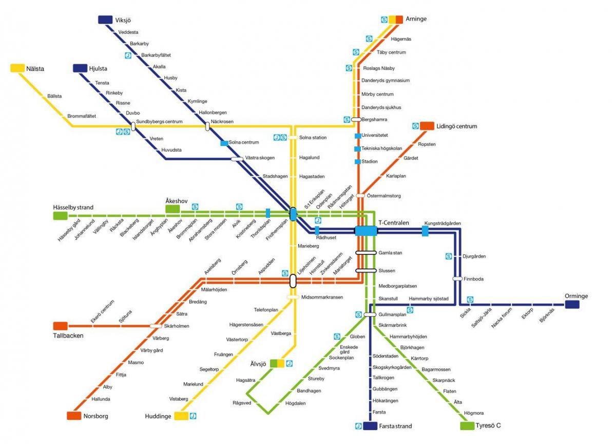 carte de métro de Stockholm de l'art
