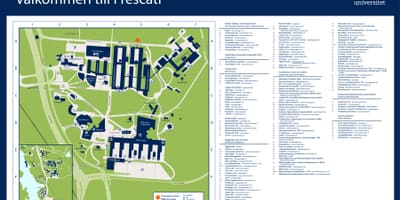 Carte de l'université de Stockholm