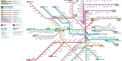 Stockholm, Suède plan du métro