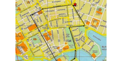 Visite à pied de Stockholm carte